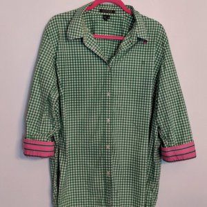 Ralph Lauren Green Gingham Button Down Shirt 3X